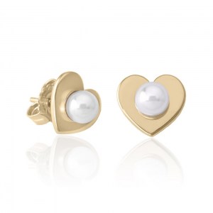 Pendientes-Pure-Love-baño-oro-cierre-botón--16393-01-1-000-010-1-1